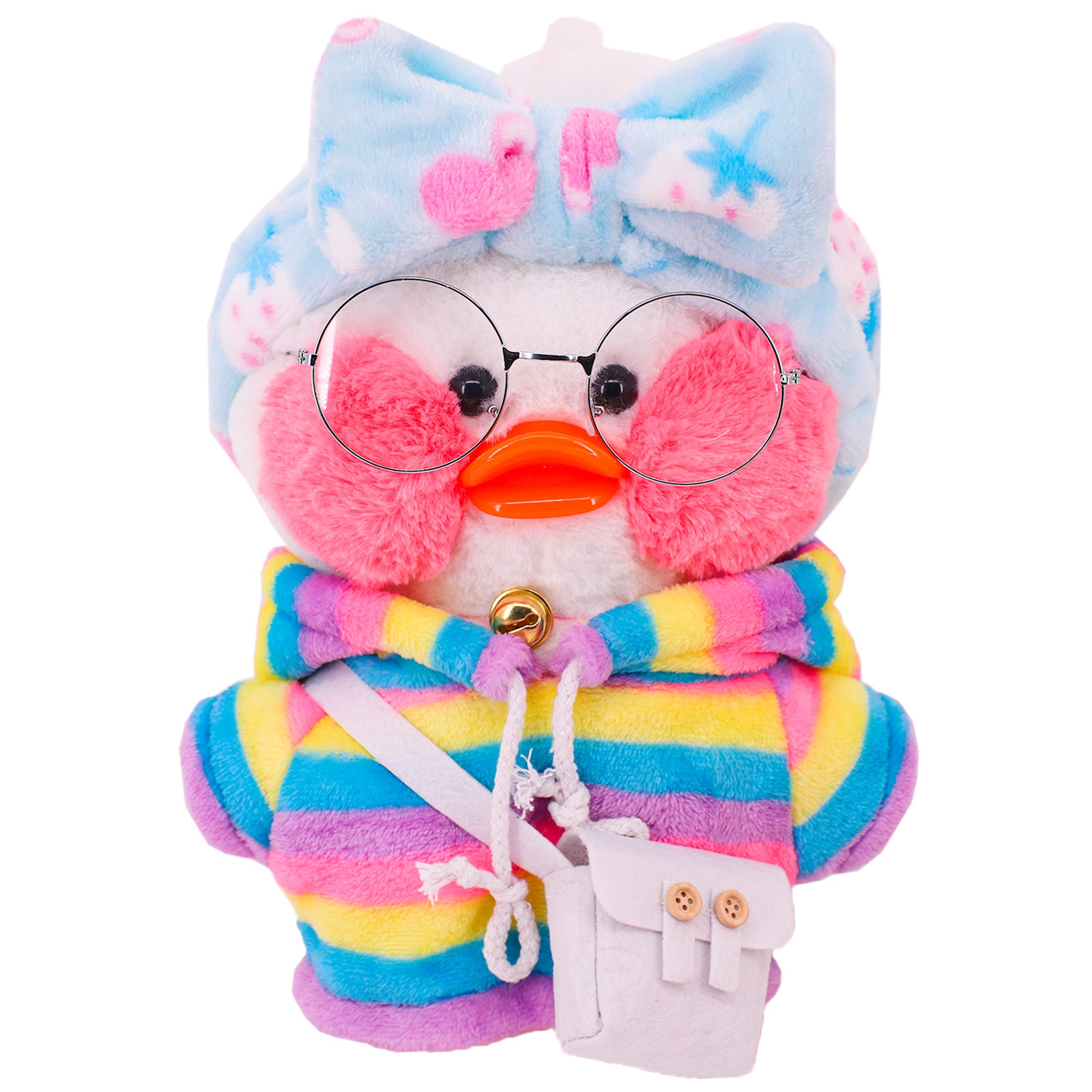 2 Pieces Duck Lalafanfan Doll Clothes Bag Kawaii Plush Bear Sweater Hoodie Stuffed Toy For 30cm 2 - Lalafanfan Shop