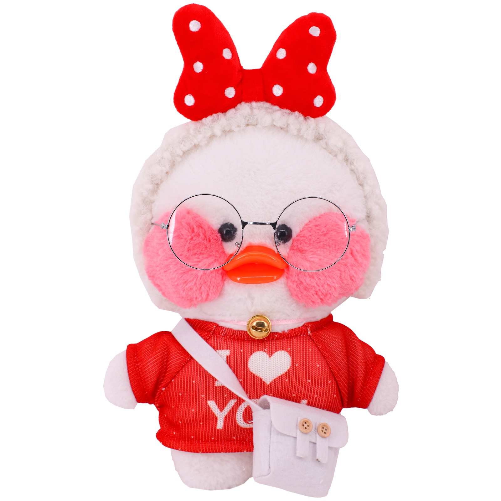 2 Pieces Duck Lalafanfan Doll Clothes Bag Kawaii Plush Bear Sweater Hoodie Stuffed Toy For 30cm 5 - Lalafanfan Shop