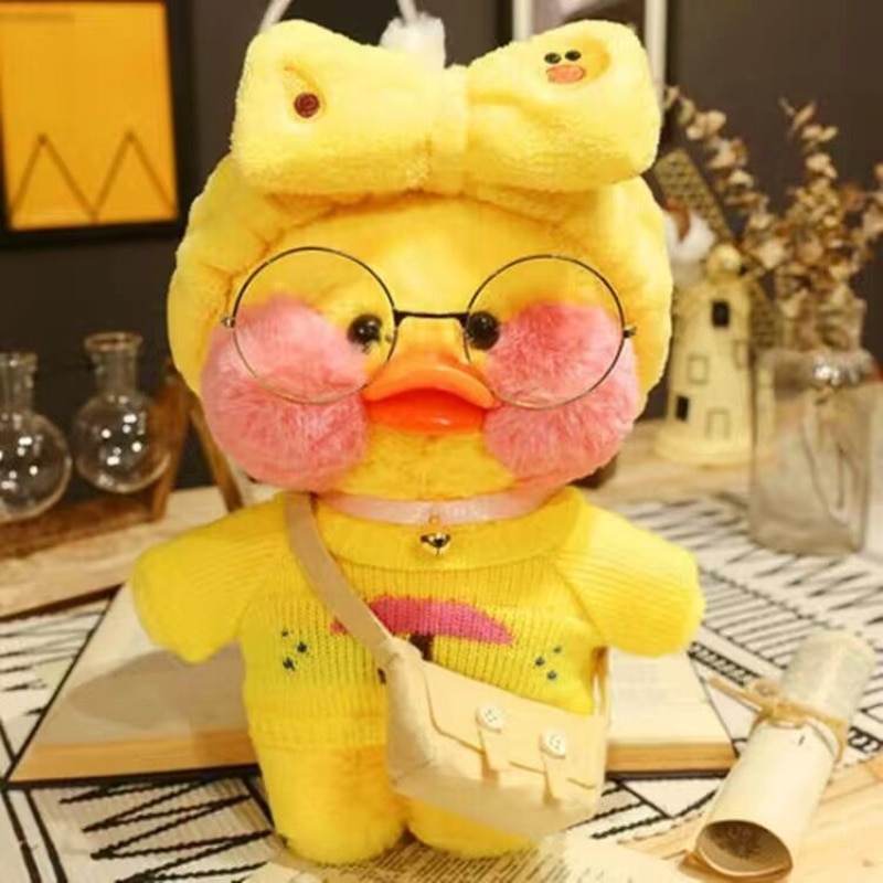 2022 Wholesale 30cm Cute LaLafanfan Duck Cafe Mimi Duck Plush Toy Stuffed Soft Kawaii Duck Doll 1 - Lalafanfan Shop