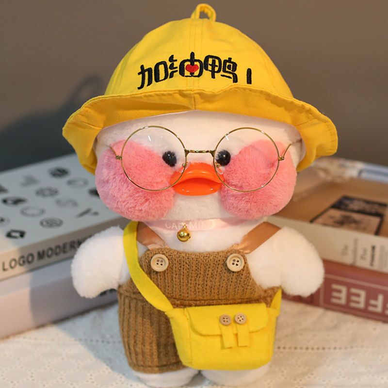 2022 Wholesale 30cm Cute LaLafanfan Duck Cafe Mimi Duck Plush Toy Stuffed Soft Kawaii Duck Doll 2 - Lalafanfan Shop