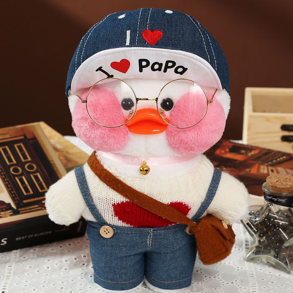 2022 Wholesale 30cm Cute LaLafanfan Duck Cafe Mimi Duck Plush Toy Stuffed Soft Kawaii Duck Doll 5 - Lalafanfan Shop