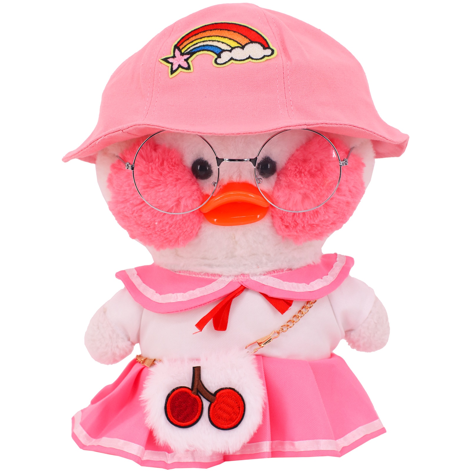30 LalaFanfan Duck Pink Series Clothes Accessories Stuffed Soft Duck Figure Toy Animal Birthday Girl Gift 4 - Lalafanfan Shop