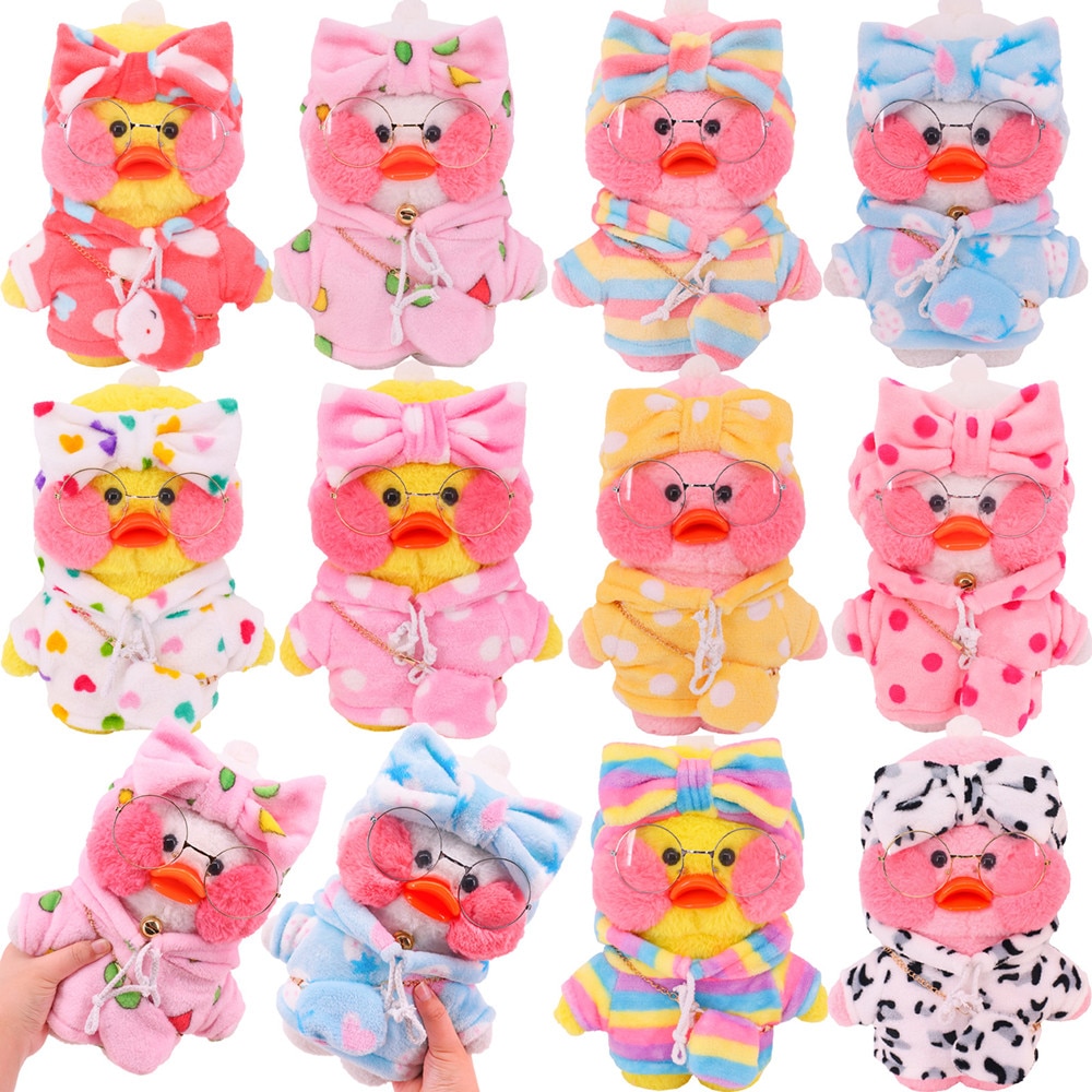 30Cm Lalafanfan Yellow Duck Doll Clothes Plush Hoodie Pack Kawaii Plush Toy Accessories Children s Toys - Lalafanfan Shop