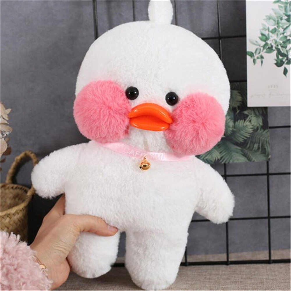 30cm Kawaii Soft Lovely Animal Pillow LaLafanfan Cafe Duck with Bells Plush Toys Stuffed Baby Doll 1 - Lalafanfan Shop