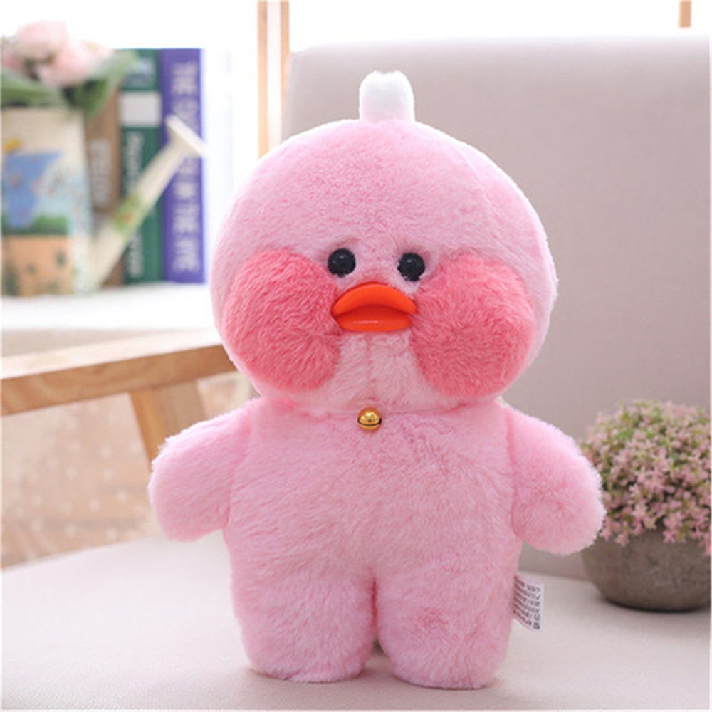 30cm Kawaii Soft Lovely Animal Pillow LaLafanfan Cafe Duck with Bells Plush Toys Stuffed Baby Doll 2 - Lalafanfan Shop