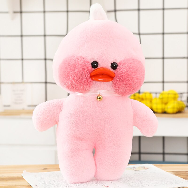 30cm Kawaii Soft Lovely Animal Pillow LaLafanfan Cafe Duck with Bells Plush Toys Stuffed Baby Doll 5 - Lalafanfan Shop