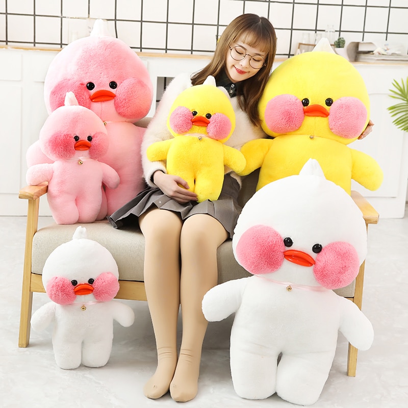 30cm Kawaii Soft Lovely Animal Pillow LaLafanfan Cafe Duck with Bells Plush Toys Stuffed Baby Doll - Lalafanfan Shop