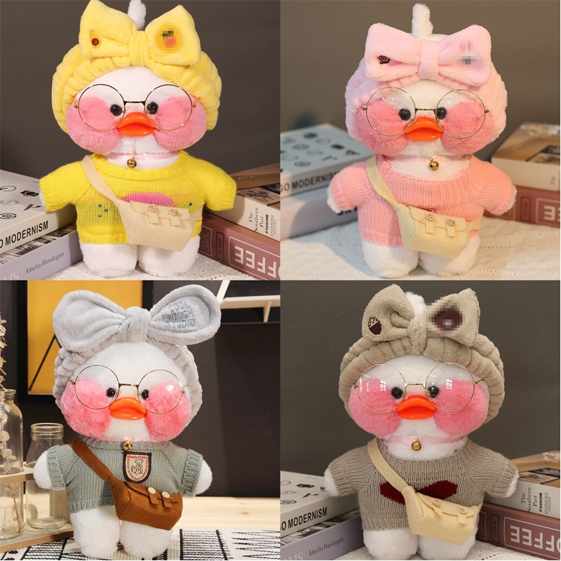 30cm Korean Netred Wearing Hyaluronic Acid Yellow Duck Doll Ducks Lalafanfan Ducks Plush Soft Toys Ducks 5 - Lalafanfan Shop