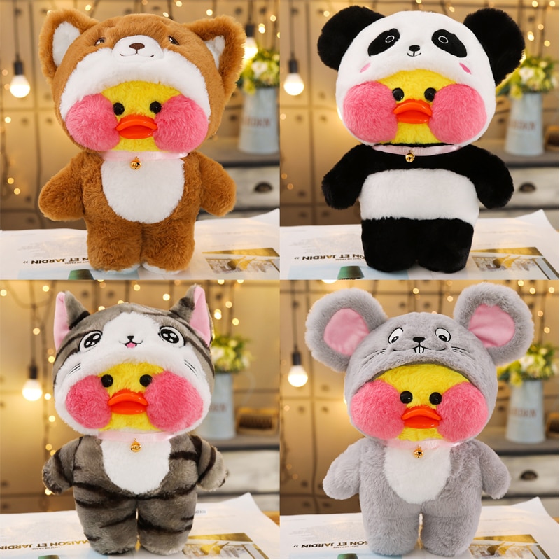 30cm Korean Netred Wearing Hyaluronic Acid Yellow Duck Doll Ducks Lalafanfan Ducks Plush Soft Toys Ducks - Lalafanfan Shop