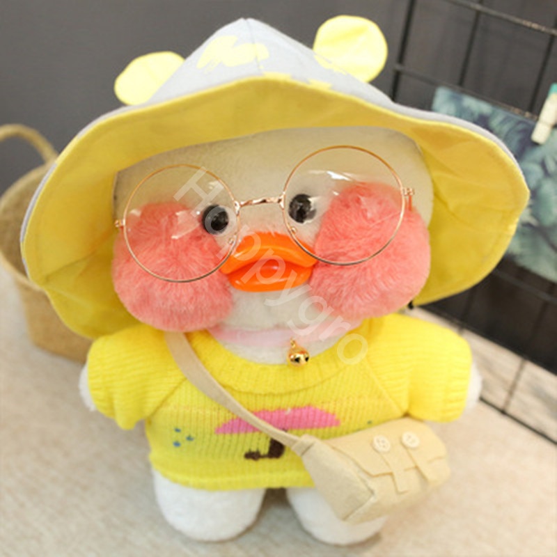 30cm LaLafanfan Cafe Duck Plush Toys Pillow Soft Stuffed Lucky Duck Doll Cartoon Cute Animal Doll 1 - Lalafanfan Shop