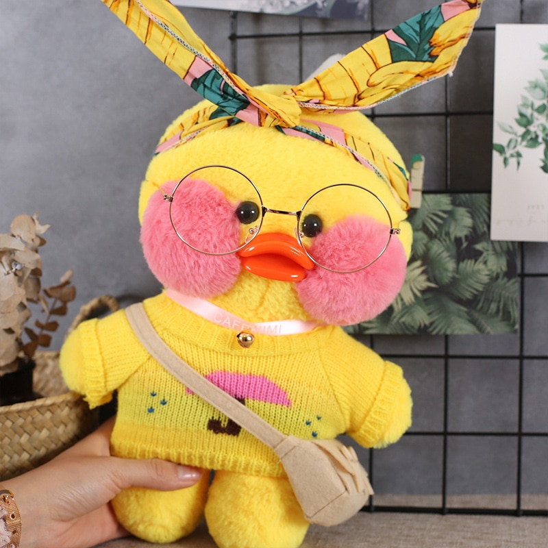 30cm Yellow Lalafanfan Cafe Duck With Clothes Kawaii Plush Toy Stuffed Animal Soft Doll Pillow Creative 1 - Lalafanfan Shop