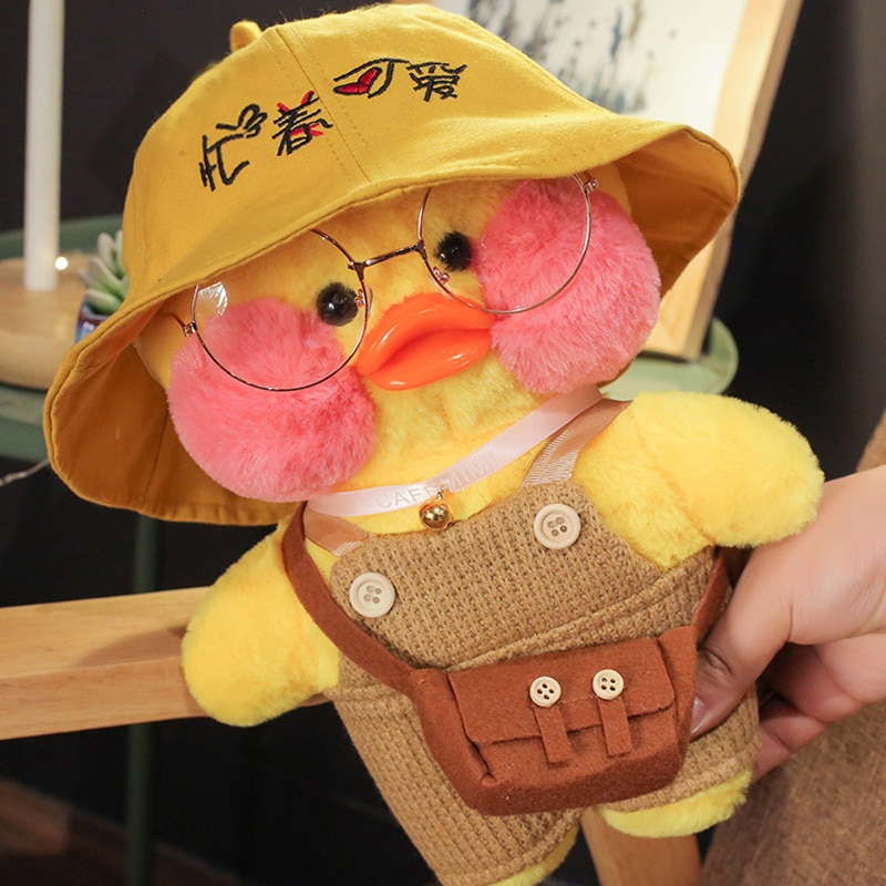 30cm Yellow Lalafanfan Cafe Duck With Clothes Kawaii Plush Toy Stuffed Animal Soft Doll Pillow Creative 2 - Lalafanfan Shop