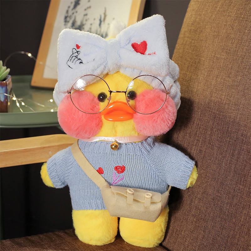 30cm Yellow Lalafanfan Cafe Duck With Clothes Kawaii Plush Toy Stuffed Animal Soft Doll Pillow Creative 3 - Lalafanfan Shop