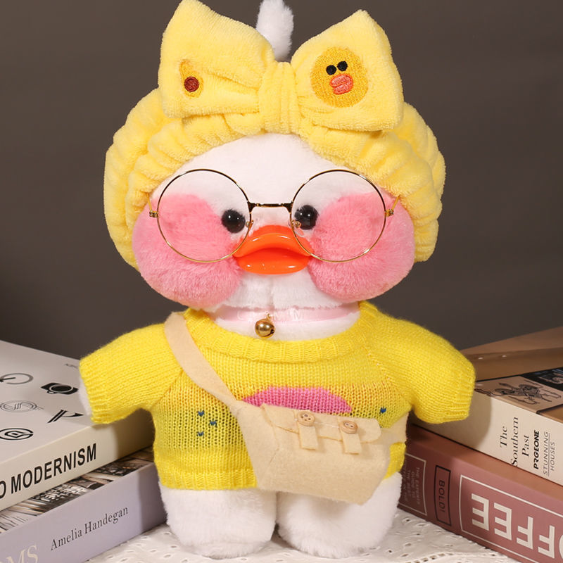 30cmKawaii Cartoon LaLafanfan Duck Plush Toy Stuffed Soft Duck Doll Animal Pillow Christmas gift birthday gift 1 - Lalafanfan Shop