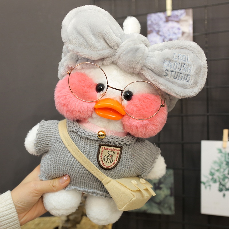 30cmKawaii Cartoon LaLafanfan Duck Plush Toy Stuffed Soft Duck Doll Animal Pillow Christmas gift birthday gift 2 - Lalafanfan Shop