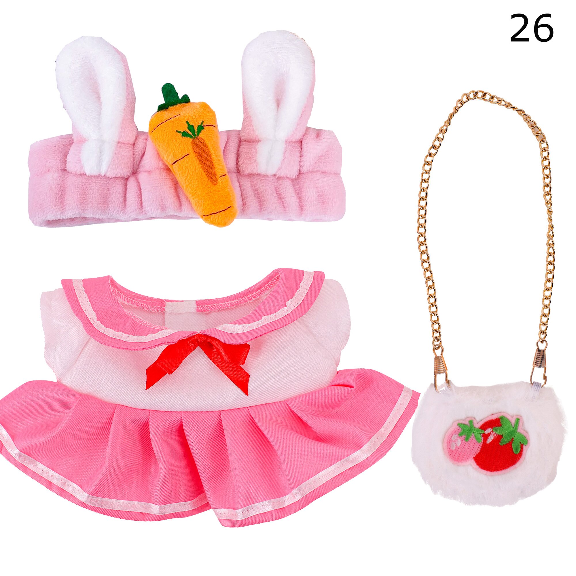 3Pcs Duck Clothes 30cm lalafanfan Duck Kawaii Cartoon Plush Toy Doll Accessories Soft Animal Doll Children 3 - Lalafanfan Shop