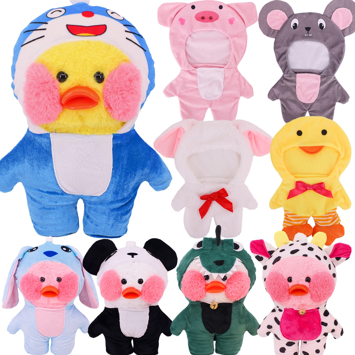 Animal Clothes For Duck 30cm lalafanfan Duck Kawaii Plush Toy Accessories Soft Animal Dolls Children s - Lalafanfan Shop