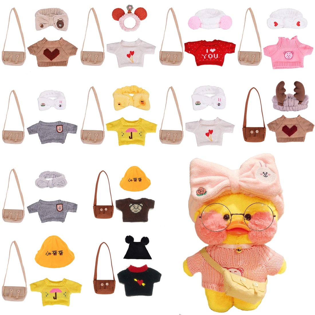 Cute Clothes for 30cm Lalafanfan Ducks Doll Accessories Lifan Cafe Duck Clothing Plush Toy Kawaii Cartoon - Lalafanfan Shop