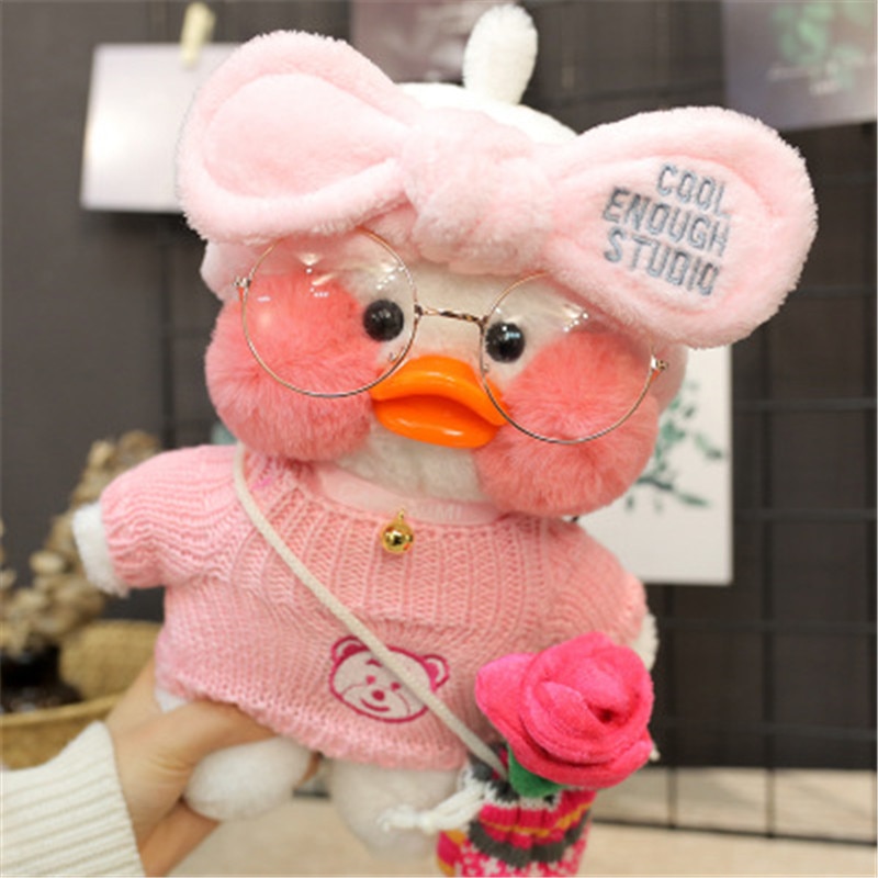 Hot Sale 30cm Cute LaLafanfan Cafe Duck Plush Toy Stuffed Soft Kawaii Duck Doll Animal Pillow 2 - Lalafanfan Shop