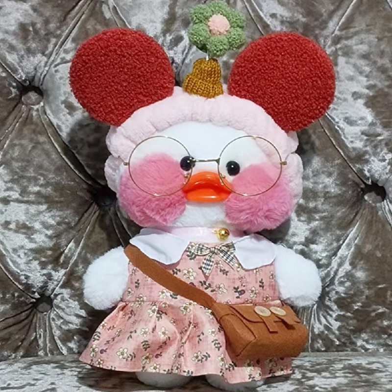 Hot Sale 30cm Cute LaLafanfan Cafe Duck Plush Toy Stuffed Soft Kawaii Duck Doll Animal Pillow 5 - Lalafanfan Shop