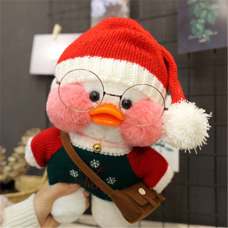 Hot Sale 30cm Cute LaLafanfan Cafe Duck Plush Toy Stuffed Soft Kawaii Duck Doll Animal Pillow - Lalafanfan Shop