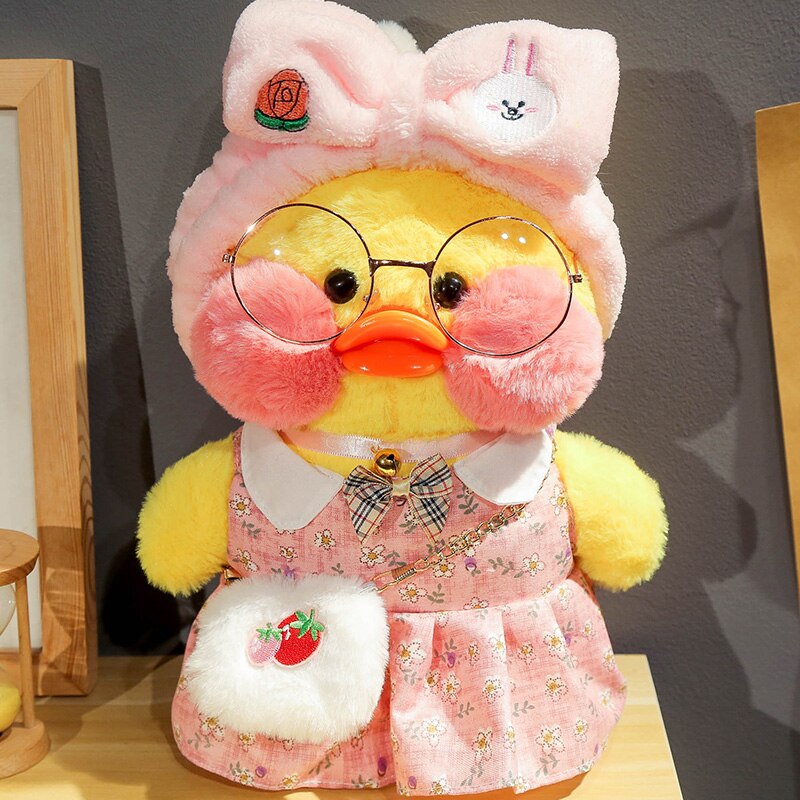 Kawaii Cartoon LaLafanfan 30cm Cafe Duck Plush Toy Stuffed Soft Kawaii Duck Doll Animal Pillow Birthday 5 - Lalafanfan Shop