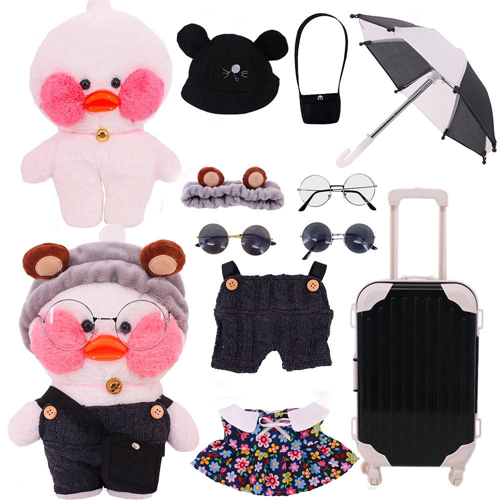 Kawaii Duck Doll Sweater Uniform Black Collection Russian Girl Gift 30cm Lalafanfan Plush Doll Clothes Girl - Lalafanfan Shop