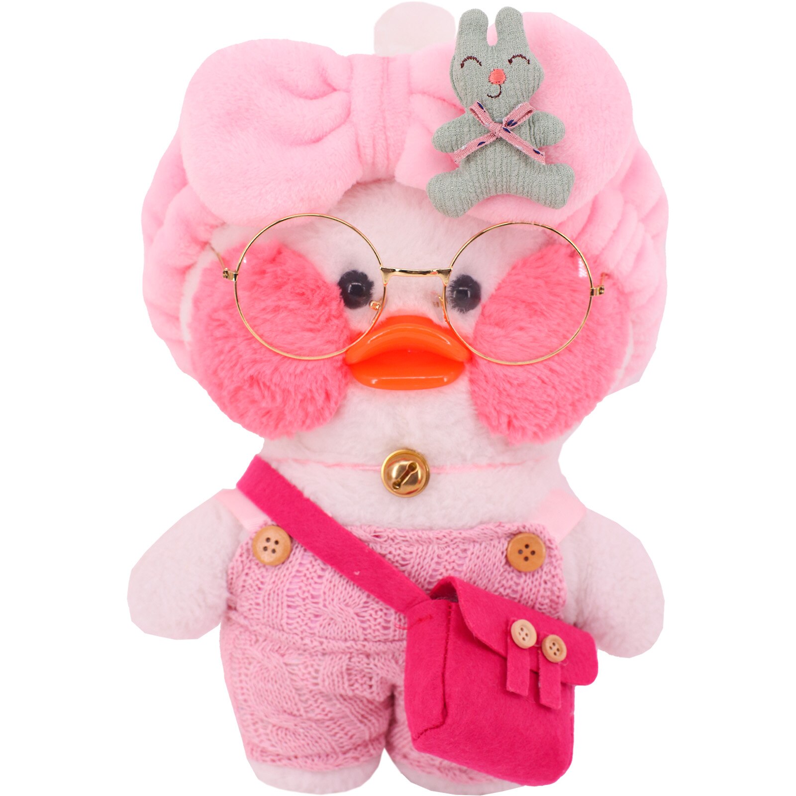Kawaii Pink Duck Clothes Accessories lalafanfan Clothes Hat Skirt for 30 Cm Pink Duck Animal Plush 4 - Lalafanfan Shop
